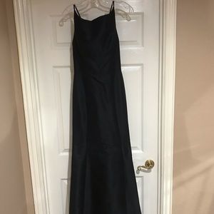 Hayley Paige Black Satin Dress